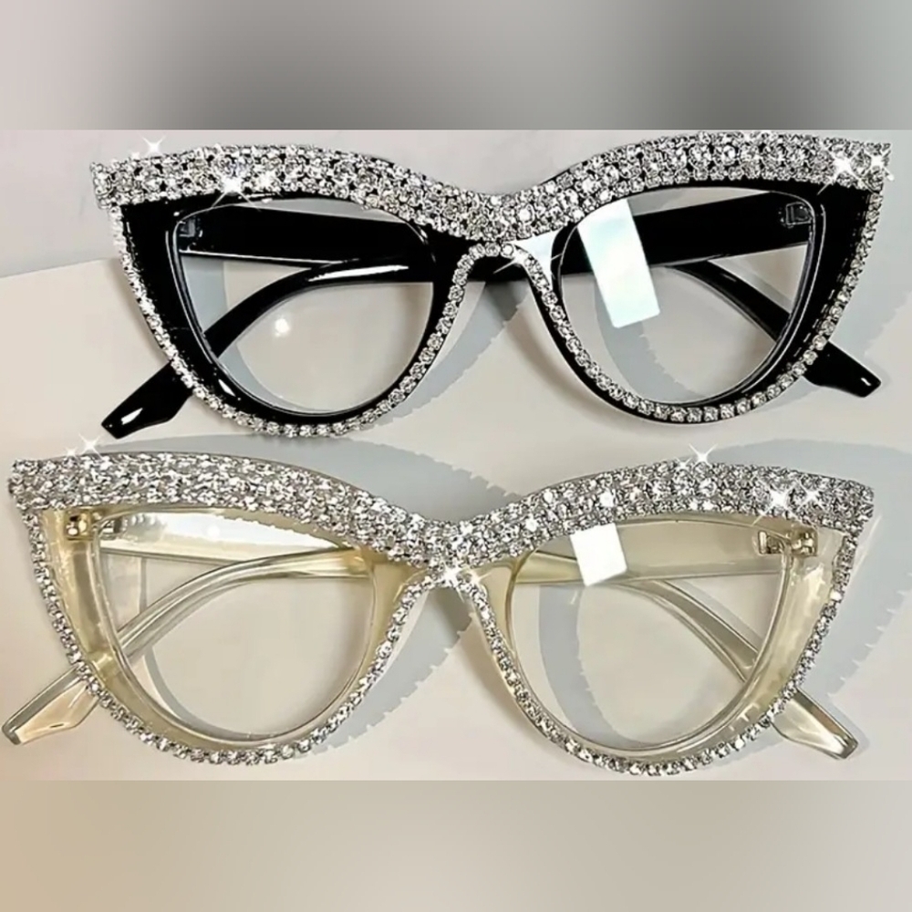 🆕️✨️ BLACK RHINESTONE CAT EYE READING GLASSES✨️ - Picture 5 of 8